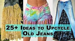 IDEAS TO UPCYCLE OLD JEANS | HOW TO UPCYCLE OLD CLOTHES