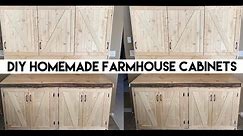 DIY FARMHOUSE CABINET PROJECT SHARE • OUR HOMEMADE CABINETS