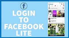 How to Login Facebook on Facebook Lite App | Facebook Lite App 2022 | Sign In Facebook Lite Version