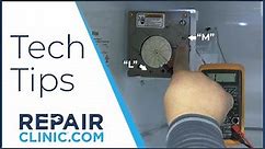 Testing Resistance of Timer Motor in Ice Maker - Tech Tips from Repair Clinic