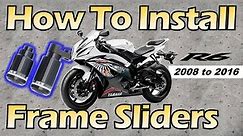 How to install frame sliders on a 2008 - 2016 Yamaha R6