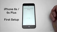 iPhone 6s Plus First Setup