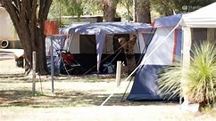 Perth residents’ resort to tent in caravan park amid housing crisis
