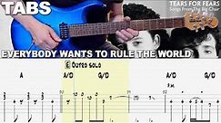 Tears For Fears - Everybody Wants To Rule The World | Guitar cover WITH TABS + EXTENDED OUTRO SOLO