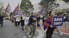 Demonstrators gather in California in protest of China's Xi Jinping | AFP