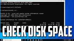 How To Check Disk Space on Windows 10 using CMD Script