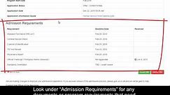 How-to check your application status online