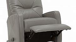 Furniture Finchley Leather Swivel Glider Recliner - Macy's