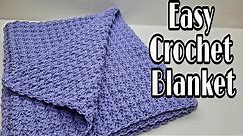 Easy Crochet Blanket | Crochet Beginner Blanket | Bag O Day Crochet Tutorial