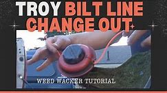 Troy Bilt Weed Wacker Line Replacement "How to" Tutorial Demonstration [Troy Belt Edger Line Change]