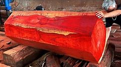 Wood Cutting Skills // Cut Wood Blocks With A Circular Saw Blade_ The Most Beautiful Wood