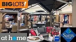 SAM'S CLUB AT HOME BIG LOTS PATIO FURNITURE CHAIRS GAZEBOS SHOP WITH ME SHOPPING STORE WALK THROUGH