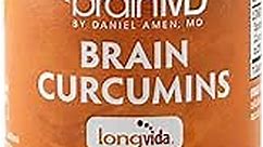 BrainMD Brain Curcumins - 30 Vegan Capsules - with Longvida Curcumin - Gluten Free - 30 Servings