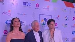 Actor Michael Douglas along with his wife Catherine Zeta-Jones and son Dylan Douglas on the last day of Iffi '23 📷: @skygazer_21.4 . . . #antman #antmanandthewasp #michaeldouglas #catherinezetajones #iffigoa #NavhindTimes | The Navhind Times
