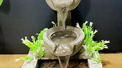 So easy to make beautiful garden waterfall fountain making at home 😊