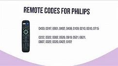 Philips Universal Remote Codes | Programming instructions