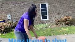 Trying to shoot basketball
