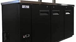 Beer Keg Dispenser Kegerator Commercial Refrigerator 72" Brew Fridge cooler Stainless steel NSF 4 Tap, Black, Three Half Keg, 2 Tower UDD24-72