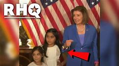 Watch Nancy Pelosi Elbow Child During Photo OP