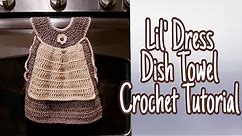 How To Crochet An Easy Dish Towel tutorial | Lil' Dress Dish Towel