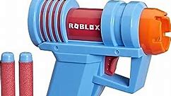 NERF Roblox Mad City: Plasma Ray Dart Blaster, Pull-Down Priming Handle, 2 Elite Darts, Code to Unlock in-Game Virtual Item