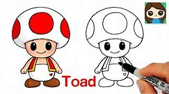 How to Draw Toad 🍄Super Mario
