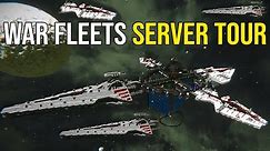 Massive War Fleets Lunacy Server Tour Pt1 - Space Engineers