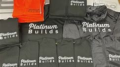 Workwear for @platinum_builds Hoodies, T-shirts, Hi Vis Vests and Lightweight Rain Jackets all completed with print large on the back and left chest. #embroidery #print #newworkwear #workwear #personalisedworkwear #customclothing #htvvinyl | Orca Embroidery