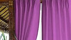 Magic Drapes Pinch Pleated Curtains for Traverse Rods Thermal Insulated Room Darkening Window Treatment Blackout Curtains for Bedroom, Patio Door, Kitchen W(26"+26") L45 (2 Panels Combined, Plum)