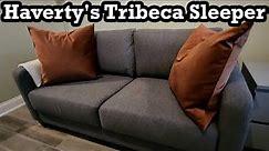 Haverty's Tribeca Sleeper Sofa Couch Queen Anthracite Unboxing Review First Impression Setup