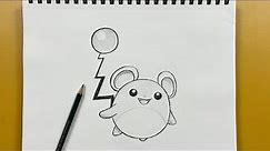 Cute Pokémon drawing | how to draw marill easy step-by-step