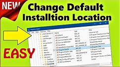 Change Default Install Location Windows 10 (English)