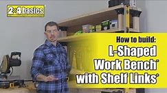 How to Build 2x4 Basics® Adding Shelf Links to L-Shaped Corner Workbench 90162ONLMI