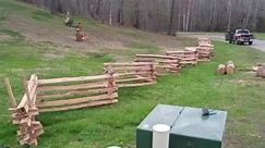 Start to finish split rail fence #woodworking #fencing #djayberry #visualart #artist #highlights | Justin Lounsberry