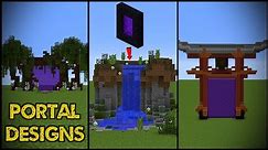 11 Minecraft Nether Portal Designs!