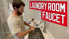Master Plumber Installs Moen Faucet in the Laundry Room Sink