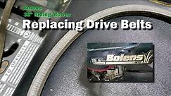 Replacing Bolens Riding Mower Drive Belts