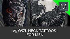 25 Owl Neck Tattoos For Men
