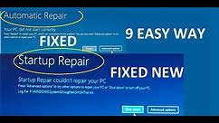 how to fix windows 11 and 10 Automatic Repair Loop, Startup repair could not repair PC, 9 Easy Way