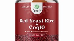 Red Yeast Rice Supplement for High Cholesterol - Extra Strength Citrinin-Free Red Yeast Rice 1200 mg per serving Capsules with CoQ10 100mg - Red Yeast Rice with CoQ10 Supplement for Heart Health