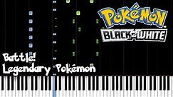 Battle! Legendary Pokémon - Pokémon Black and White (Piano Tutorial) [Synthesia]