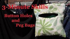 3-Minute Skills - DIY Peg Bag and Button Holes