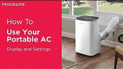 How To Use Your Portable AC: Display and Settings