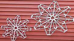 How To Make A Snowflake Using Plastic Hangers