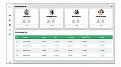 Attendance Dashboard with HTML and CSS