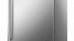 Outdoor Refrigerator, 24-Inch Beverage Refrigerator, All Stainless Steel Fingerprint Resistant Design, Adjustable/Removable Shelves, Built-In Outdoor Fridge for Soda, Beer, Wine