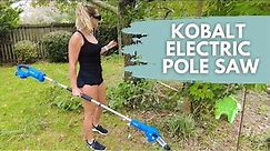 Kobalt 24-Volt 8-in Cordless Electric Pole Saw For Beginners // Unboxing and Demo