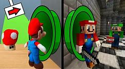 Mario in the Minecraft World