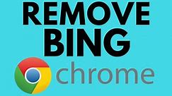 How to Fix Google Chrome Search Engine Changing to Bing - Remove Bing Search