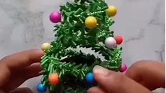 Mini Christmas Tree 🎄😍⭐ #christmas #xmas #homedecor #decoration #christmasdecor #christmastree #christmasdiy | Idea Natale